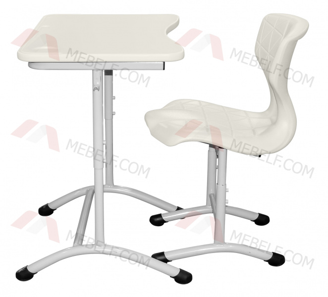 Школьный стол ШСТ11 и стул ШС10, белый