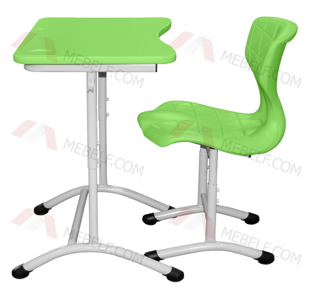 Школьный стол ШСТ11 и стул ШС10, зеленый
